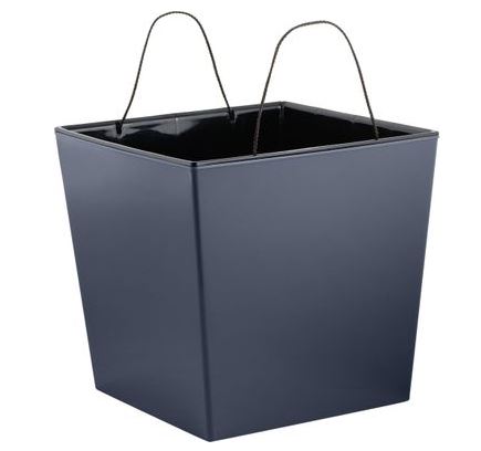 Горшок для цветов InGreen London CUBE 177х177мм  4,2л c дренажной вставкой, вулканический серый